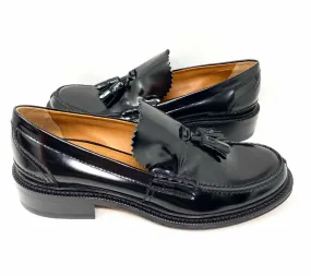 Celine Women's Black Leather Tassel Size 40/9 Loafers