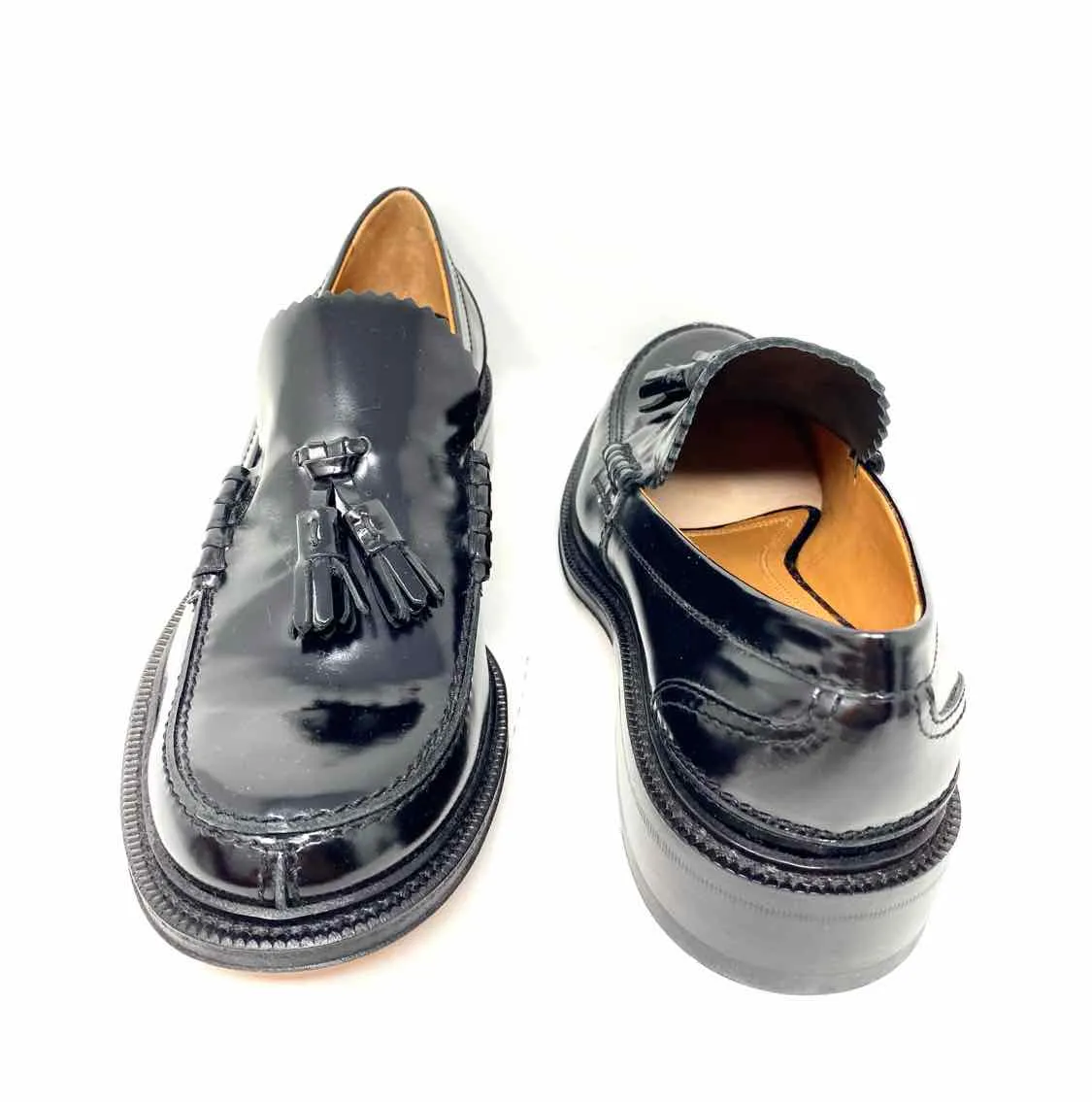 Celine Women's Black Leather Tassel Size 40/9 Loafers
