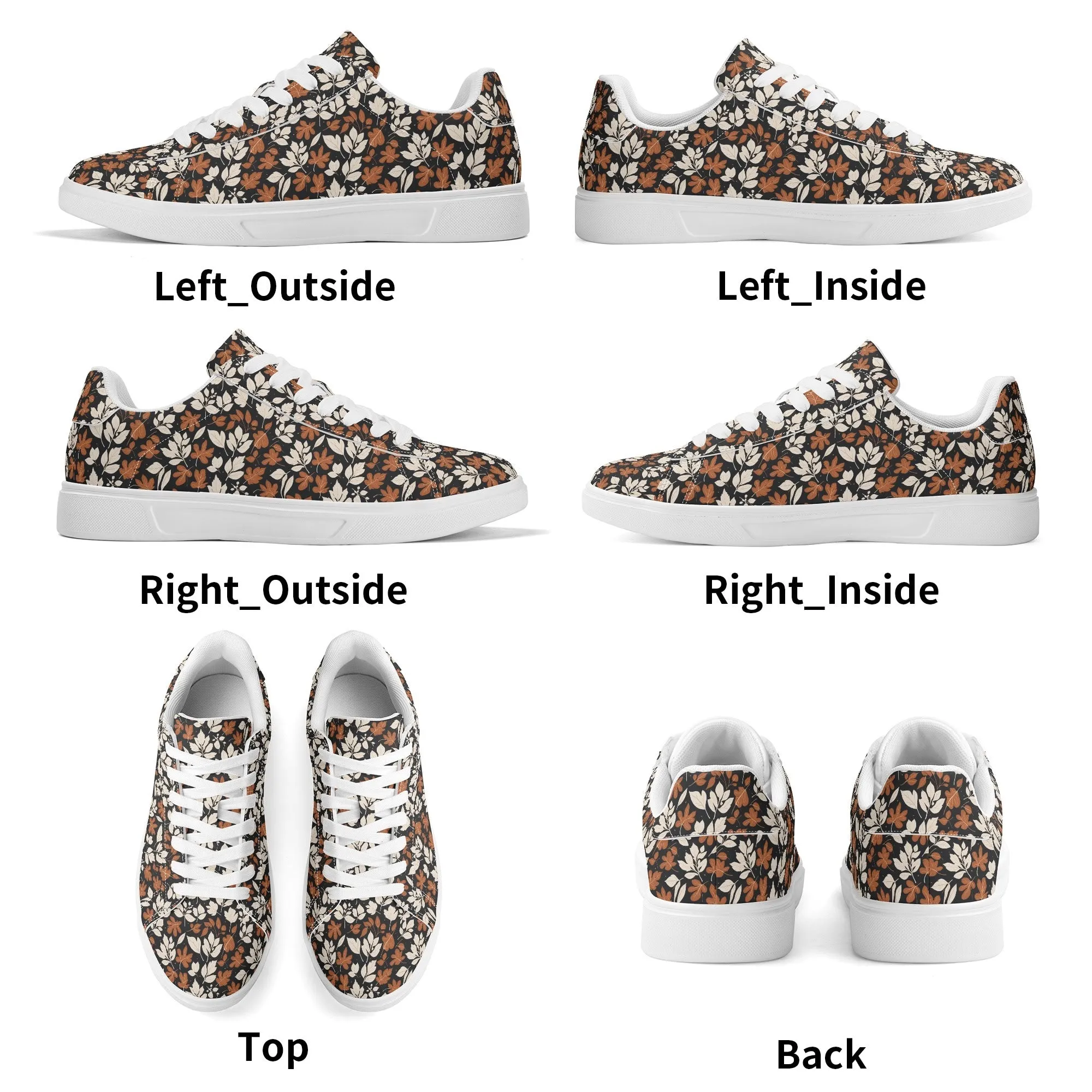 Dark Autumn Adult Lightweight Brand Low Top Leather Shoes