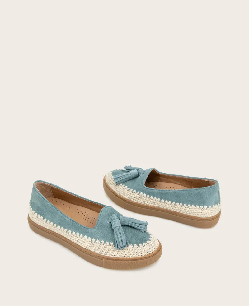 GENTLE SOULS - Citrus Tassel Suede Platform Slip On