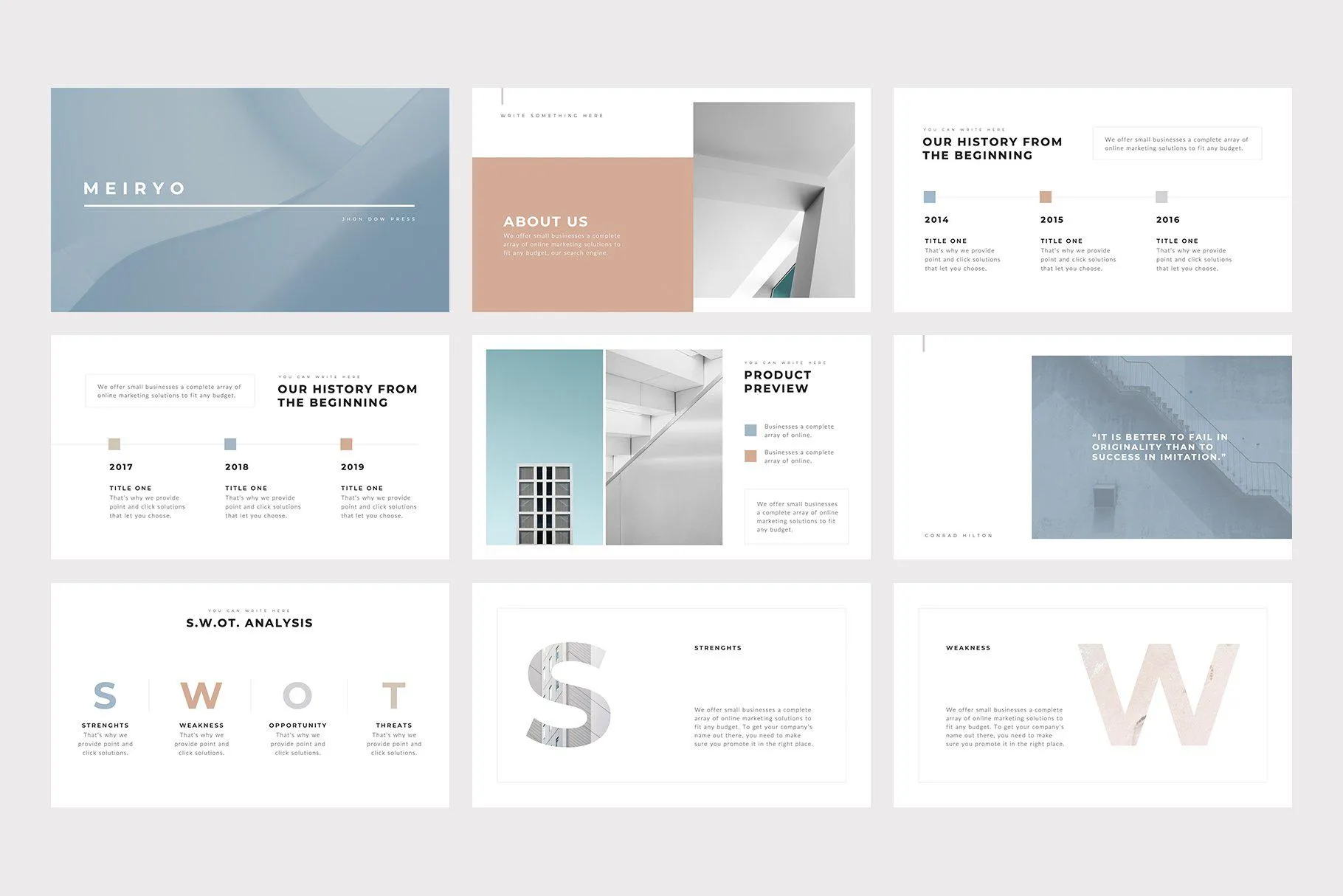 Meiryo Minimalist Google Slides