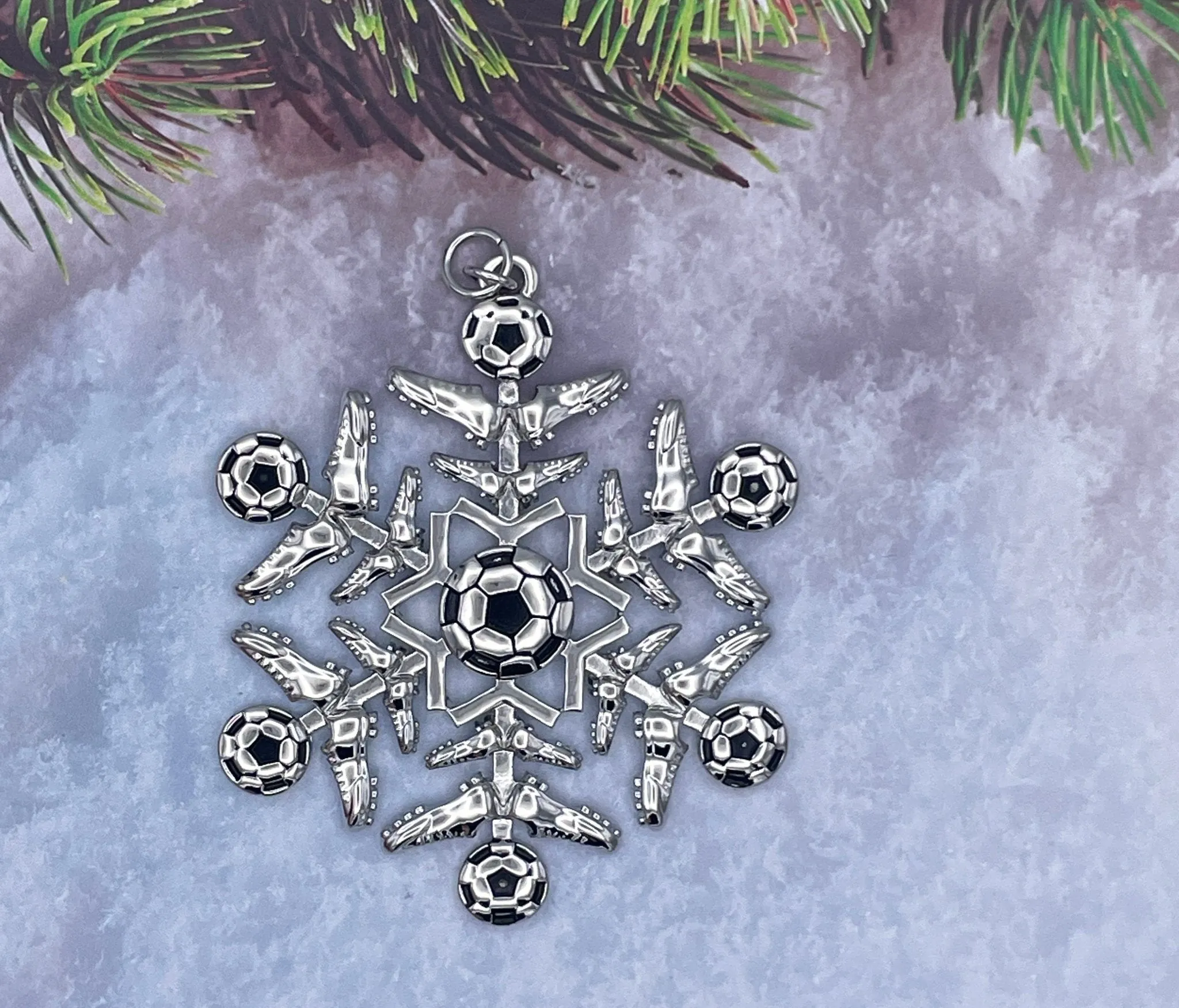 Soccer SnowWonder® Snowflake Themed Ornament, 6061
