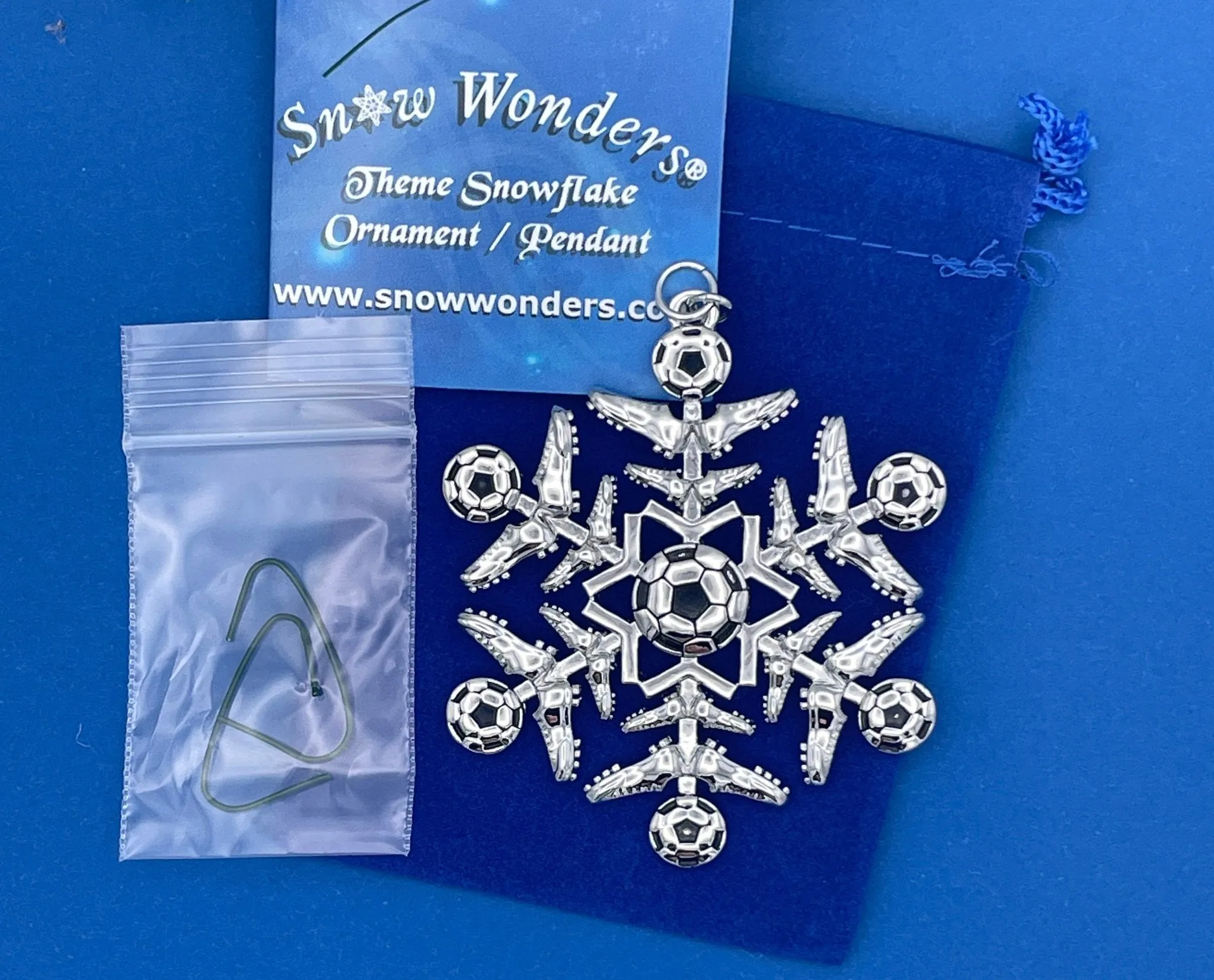 Soccer SnowWonder® Snowflake Themed Ornament, 6061